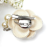 Camellia Pearl Tassel Flower Brooch Pin Women Clothing Jewelry Accessories