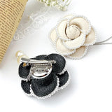 Camellia Pearl Tassel Flower Brooch Pin Women Clothing Jewelry Accessories