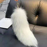 Real Fox Fur Tail Keychain Wolf Tail Fur Tassel Bag Charm Tag