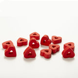 Perforated Wood Loose Bead Set DIY Jewelry Pink Sweetheart Series