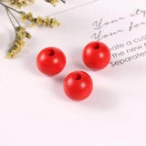 Perforated Wood Loose Bead Set DIY Jewelry Pink Sweetheart Series