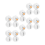 20 Wooden Beads DIY Snowman Colorful Christmas Accessories Round