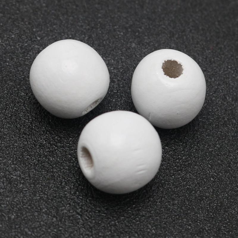 50pcs Round Wood Beads 14mm Wooden for Choice Jewelry Craft DIY