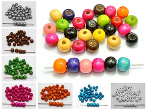 200 Wood Beads 10mm Jewelry Craft DIY