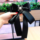 Exaggerated Rhinestone Bow Brooch Jewelry for Women