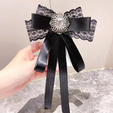 Exaggerated Rhinestone Bow Brooch Jewelry for Women
