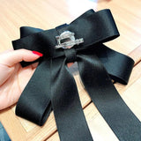 Exaggerated Rhinestone Bow Brooch Jewelry for Women