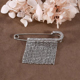 Crystal Tassel Chain Brooches Women's Pins for Jewelry