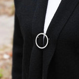 Round Rhinestone Pearl Brooch Shawl Clip Crystal Brooch Ladies Gift