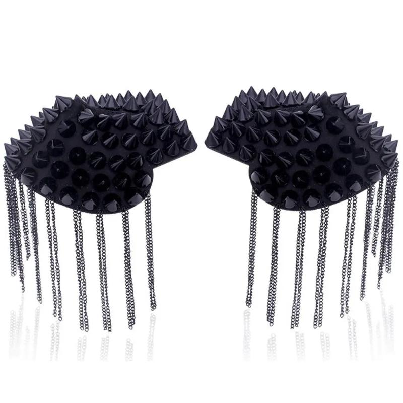 Punk Shoulder Epaulet Brooch Dress Decoration