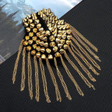 Punk Shoulder Epaulet Brooch Dress Decoration