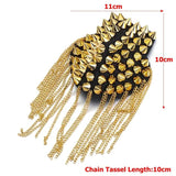 Punk Shoulder Epaulet Brooch Dress Decoration