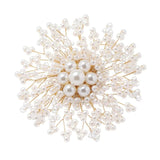 Pearl Rhinestone Snowflakes Brooches Pins Jewelry Women Gift