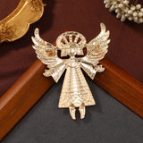 Hand-Painted Angel Girl Alloy Brooch