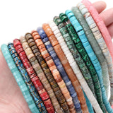Natural Stone Beads Wafer Agates Aventurine Crystal Malachite Spacer