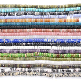 Natural Stone Beads Wafer Agates Aventurine Crystal Malachite Spacer