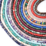 Natural Stone Beads Wafer Agates Aventurine Crystal Malachite Spacer