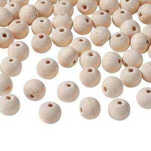 8mm 12mm Natural Wood Beads Round Wooden Spacer for DIY Jewelry