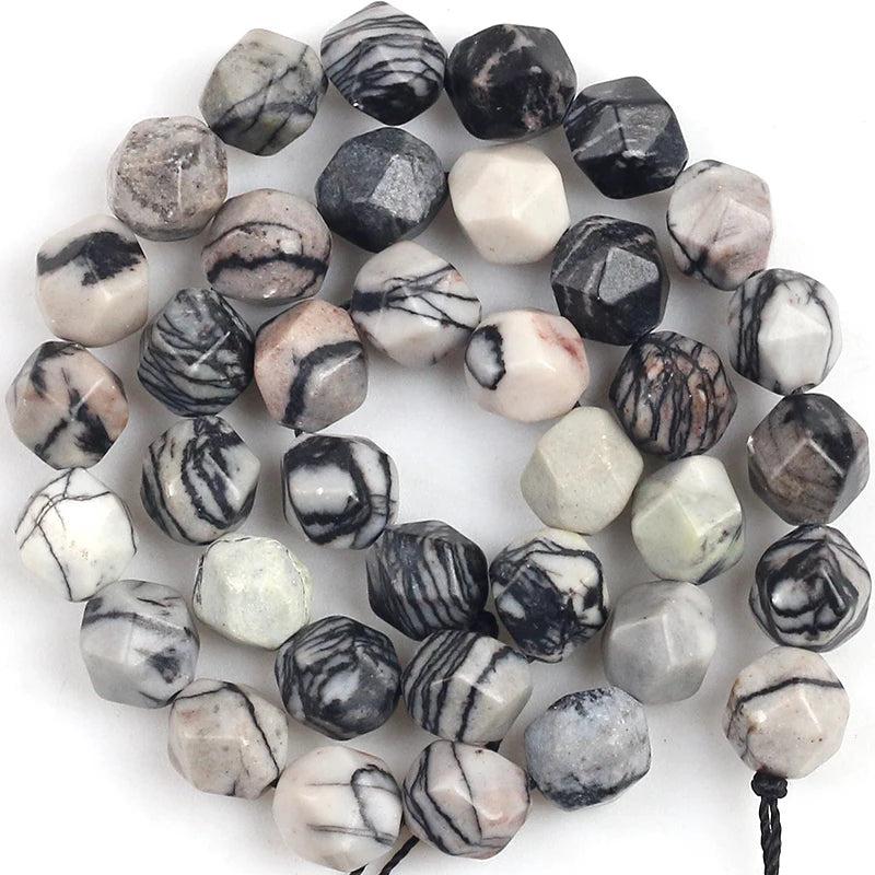 10mm Faceted Crystal Agates Stone Spacers Beads DIY Charms Bracelet