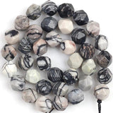 10mm Faceted Crystal Agates Stone Spacers Beads DIY Charms Bracelet