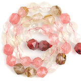 10mm Faceted Crystal Agates Stone Spacers Beads DIY Charms Bracelet