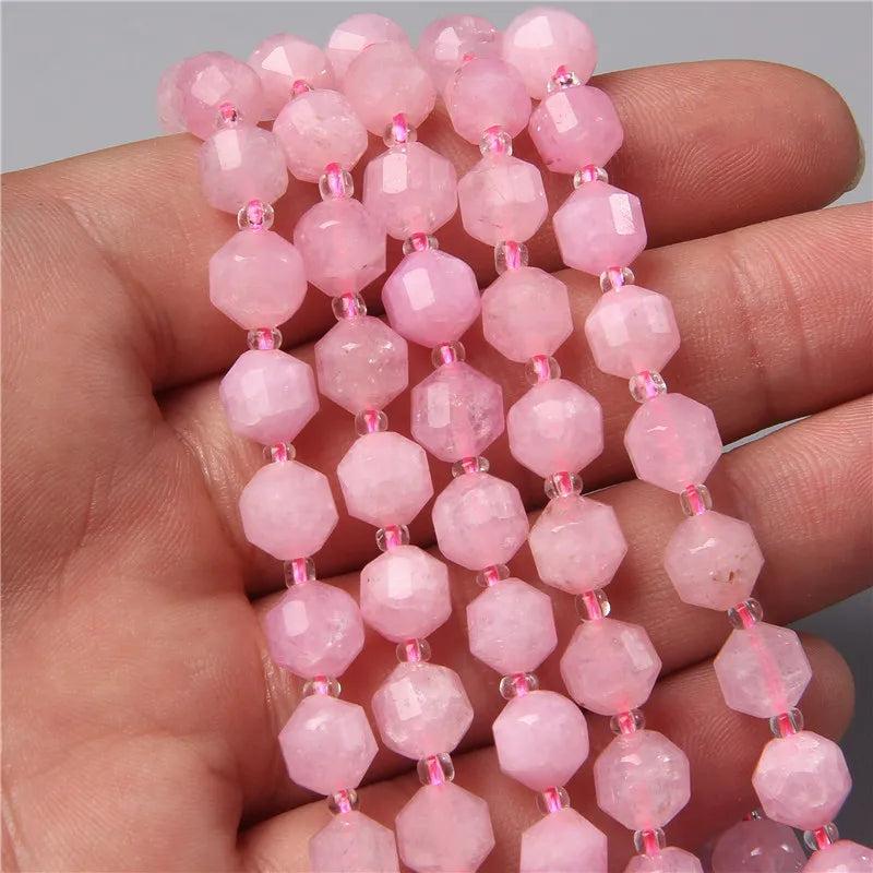 Faceted Olive Shape Stones Beads 10PCS