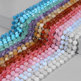 Faceted Olive Shape Stones Beads 10PCS