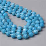 Faceted Olive Shape Stones Beads 10PCS