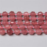 Faceted Olive Shape Stones Beads 10PCS