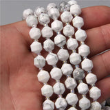 Faceted Olive Shape Stones Beads 10PCS