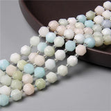 Faceted Olive Shape Stones Beads 10PCS