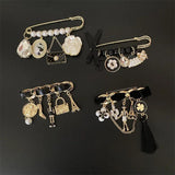 Tassel CC Women's Camellia Pearl Brooch