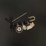 Tassel CC Women's Camellia Pearl Brooch
