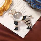 Vintage Rhinestone Poodle Animal Brooch