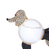 Vintage Rhinestone Poodle Animal Brooch