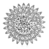Shinning Rhinestone Sunflower Brooch Pin