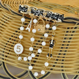 Pearl Tassel Brooch Number 5 Brooch Gift for Girl Accessories