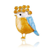 Retro Rhinestone Parrot Brooch Exaggerated Enamel Animal Pin