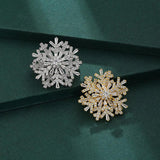 Rotatable Spinner Snowflake Brooch Pins Wedding Jewelry