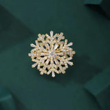 Rotatable Spinner Snowflake Brooch Pins Wedding Jewelry