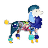 Cartoon Poodle Dog Brooch Enamel Alloy Scarf Decoration Pin Gift