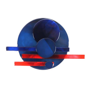 Geometric Acrylic Round Circle Brooch for Women Multicolored Pins Accessories