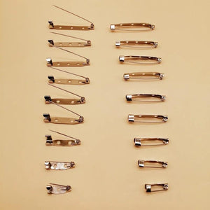 100pcs Safety Pins Brooch Clip Base Pins for Jewelry Making