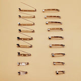 100pcs Safety Pins Brooch Clip Base Pins for Jewelry Making
