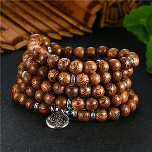 Sandalwood Buddha Beads Bracelet Prayer Necklace