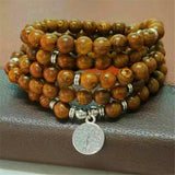 Sandalwood Buddha Beads Bracelet Prayer Necklace