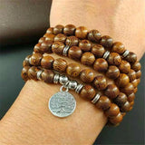 Sandalwood Buddha Beads Bracelet Prayer Necklace