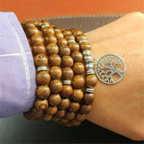 Sandalwood Buddha Beads Bracelet Prayer Necklace