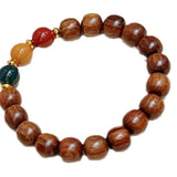 Buddhist Beads Bracelet Couples Elastic Bracelets Antique Wooden Jewelry
