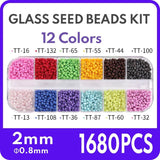 Colorful Small Glass Seed Beads Kit for DIY Crafts